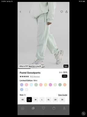 Pastel Mint unisex Sweatpants - comfrt size S new